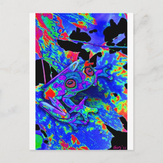 Camouflage Frog Postkarte (Vorderseite)