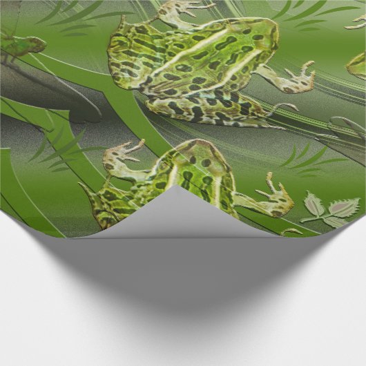 Camouflage-Frosch-Libellen Geschenkpapier (Ecke)