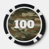 Camouflage für Casino-Poker-Chips der grünen Armee Pokerchips (Rückseite)