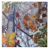 Camouflage für den ersten Schneewinterwald Fliese (Vorderseite)