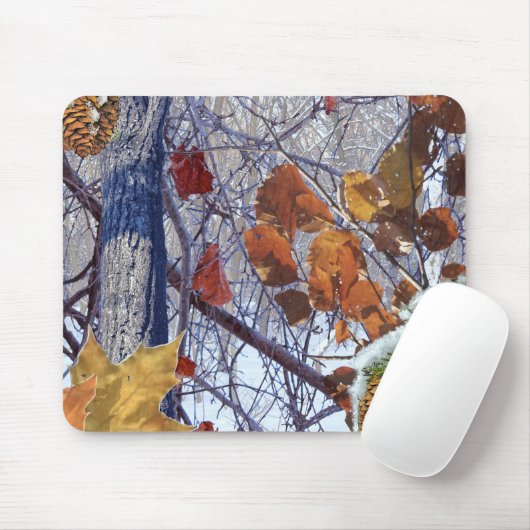 Camouflage für den ersten Schneewinterwald Mousepad (Mit Mouse)