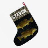 Camouflage für den kleinen Bassfang Name Männer Großer Weihnachtsstrumpf (Rückseite (Hängend))