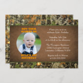 Camouflage Geburtstag Junge Foto Einladungen (Vorne/Hinten)