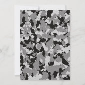 Camouflage Geburtstag, Let's Party Gray Camouflage Einladung (Rückseite)