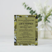 Camouflage Geburtstagspartei Einladung (Stehend Vorderseite)
