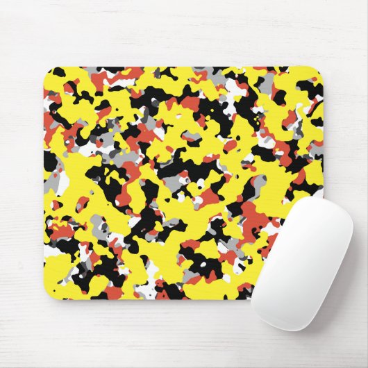 Camouflage Gelb-Schwarz-Grau-Camouflage Mousepad (Mit Mouse)