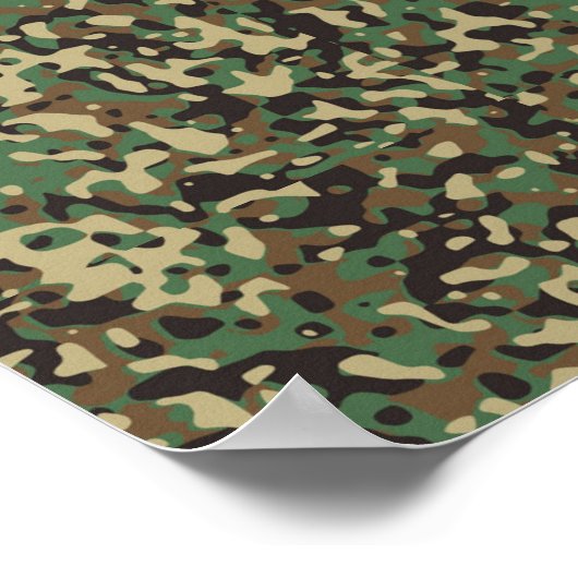 Camouflage gemustert poster (Ecke)