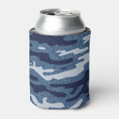 Camouflage Gepunktet Denim Jeans Pattern Dosenkühler (Kanne Vorderseite)