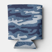 Camouflage Gepunktet Denim Jeans Pattern Dosenkühler (Rückseite)
