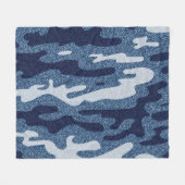 Camouflage Gepunktet Denim Jeans Pattern Fleecedecke (Vorderseite (Horizontal))