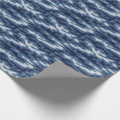 Camouflage Gepunktet Denim Jeans Pattern Geschenkpapier (Ecke)