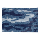 Camouflage Gepunktet Denim Jeans Pattern Kissenbezug (Rückseite)