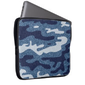 Camouflage Gepunktet Denim Jeans Pattern Laptopschutzhülle (Vorne Rechts)