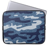 Camouflage Gepunktet Denim Jeans Pattern Laptopschutzhülle (Vorderseite)