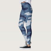 Camouflage Gepunktet Denim Jeans Pattern Leggings (Links)