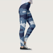Camouflage Gepunktet Denim Jeans Pattern Leggings (Rechts)