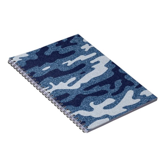 Camouflage Gepunktet Denim Jeans Pattern Notizblock (Rechte Seite)