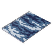 Camouflage Gepunktet Denim Jeans Pattern Notizblock (Linke Seite)