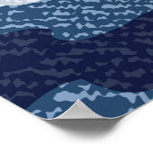 Camouflage Gepunktet Denim Jeans Pattern Poster (Ecke)