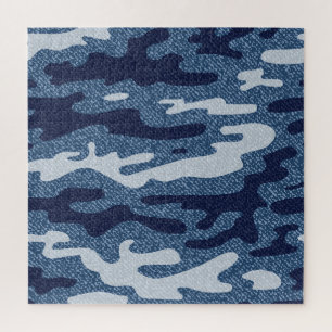 Camouflage Gepunktet Denim Jeans Pattern Puzzle