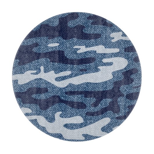 Camouflage Gepunktet Denim Jeans Pattern Schneidebrett (Vorderseite)