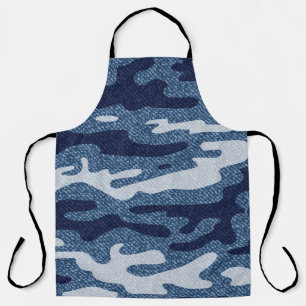 Camouflage Gepunktet Denim Jeans Pattern Schürze
