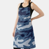 Camouflage Gepunktet Denim Jeans Pattern Schürze (InSitu)
