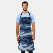 Camouflage Gepunktet Denim Jeans Pattern Schürze (Getragen)