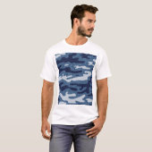 Camouflage Gepunktet Denim Jeans Pattern T-Shirt (Vorne ganz)