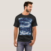 Camouflage Gepunktet Denim Jeans Pattern T-Shirt (Vorne ganz)