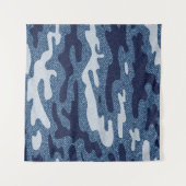 Camouflage Gepunktet Denim Jeans Pattern Wandteppich (Vorderseite (Horizontal))