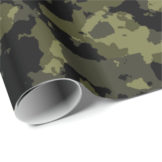 Camouflage Geschenkpapier (Rolleneckpunkt)