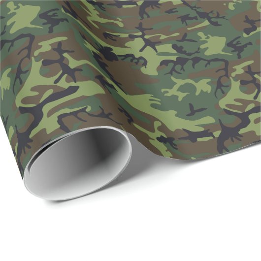 Camouflage Geschenkpapier (Rolleneckpunkt)
