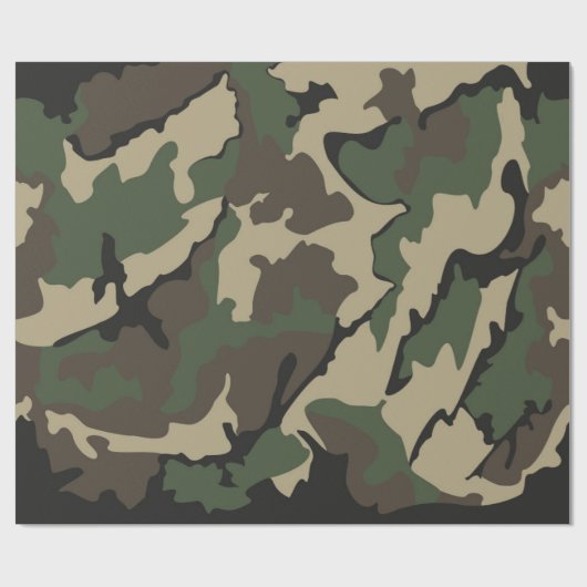Camouflage Geschenkpapier (Flach)