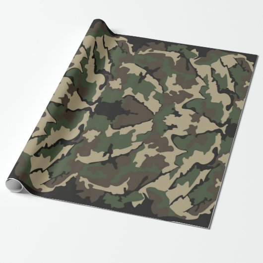 Camouflage Geschenkpapier (Ungerollt)