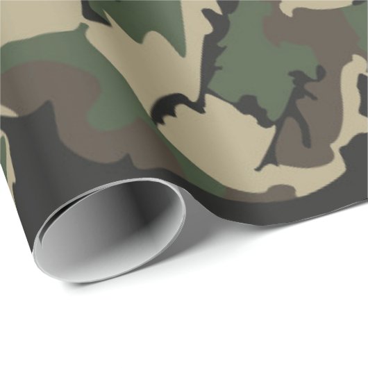 Camouflage Geschenkpapier (Rolleneckpunkt)