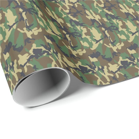 Camouflage Geschenkpapier (Rolleneckpunkt)