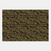 Camouflage glücklich zum Geburtstag Persönliche Be Geschenkpapier Set (Vorderseite 3)