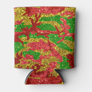 Camouflage Gold Xmas Muster Dosenkühler