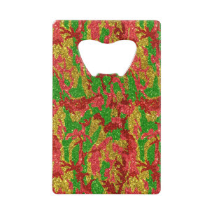 Camouflage Gold Xmas Muster Geldbeutel Flaschenöffner