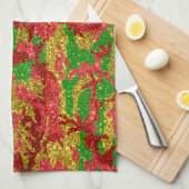 Camouflage Gold Xmas Muster Geschirrtuch (Viertel Falte)