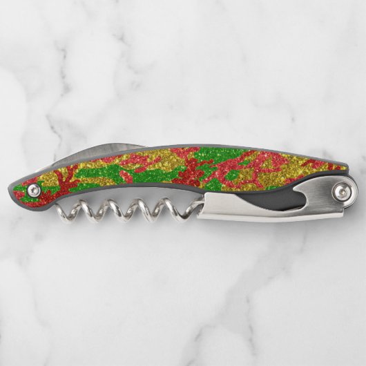 Camouflage Gold Xmas Muster Kellnermesser (Rückseite)