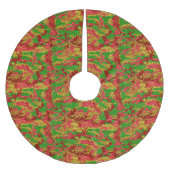 Camouflage Gold Xmas Muster Polyester Weihnachtsbaumdecke (Vorderseite)