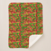 Camouflage Gold Xmas Muster Sherpadecke (Vorderseite)