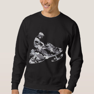 Camouflage Grau Snowmobile Sweatshirt