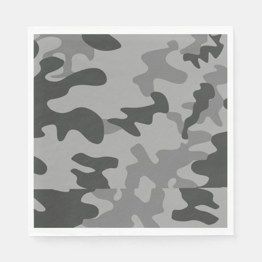 Camouflage Graues Zubehör Serviette (Vorderseite)