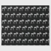 Camouflage Gray Moose Geschenkpapier (Flach)