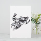 Camouflage Gray Sled auf Schwarz Briefpapier (Stehend Vorderseite)