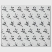 Camouflage Gray Snowboarder Geschenkpapier (Flach)