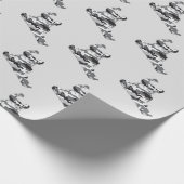 Camouflage Gray Snowboarder Geschenkpapier (Ecke)